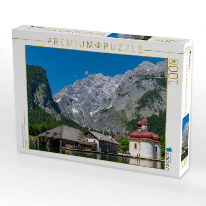 Halbinsel Hirschau mit St. Bartholomä - CALVENDO Foto-Puzzle'