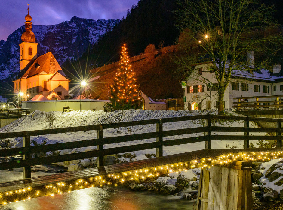 Weihnachtlicher Malerwinkel in Ramsau 2000 Teile Puzzle quer - CALVENDO Foto-Puzzle'