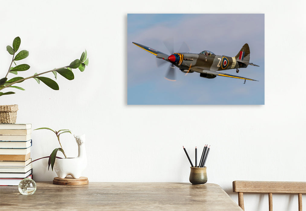 Toile textile premium Toile textile premium 120 cm x 80 cm paysage Supermarine Spitfire FR Mk.XVIIIe, Collection Hangar 10 