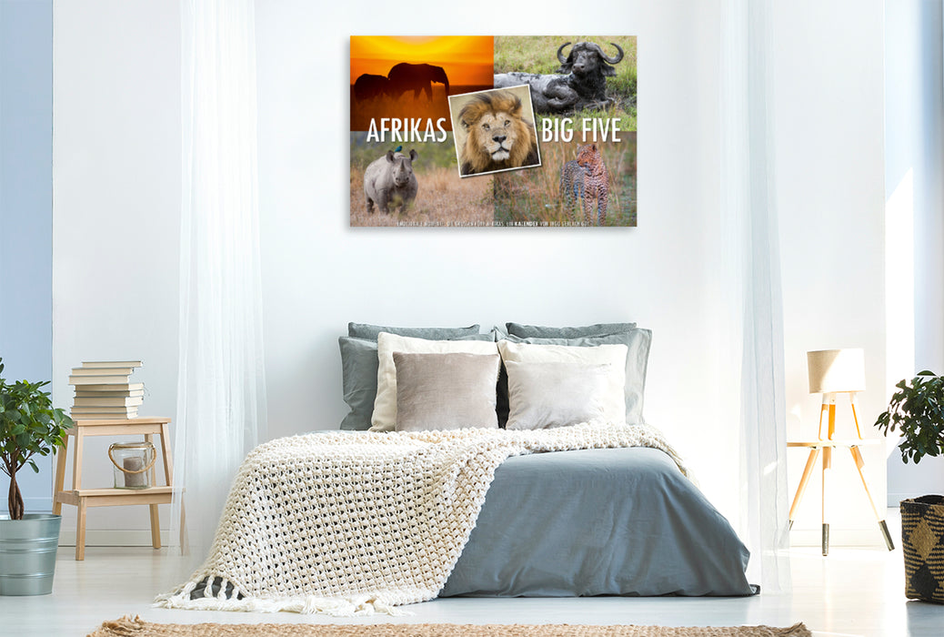 Premium Textil-Leinwand Premium Textil-Leinwand 120 cm x 80 cm quer Ein Motiv aus dem Kalender Emotionale Momente: Afrikas Big Five / CH-Version