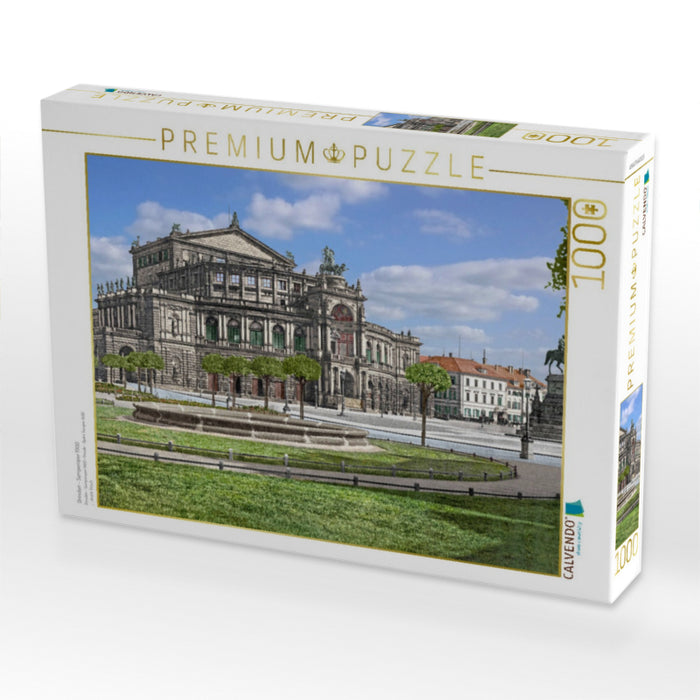 Dresden - Semperoper 1900 - CALVENDO Foto-Puzzle'
