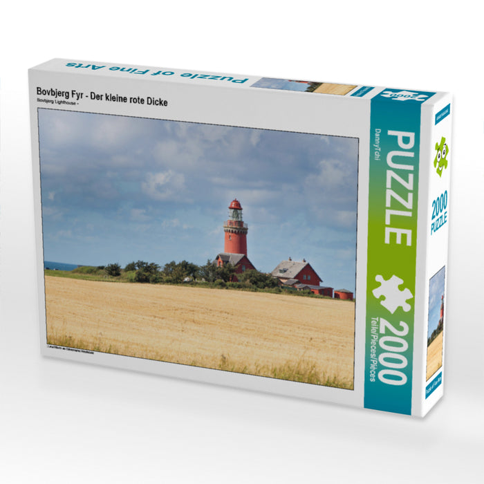 Bovbjerg Fyr - Der kleine rote Dicke 2000 Teile Puzzle quer - CALVENDO Foto-Puzzle'