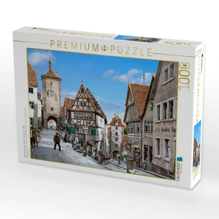 Rothenburg ob der Tauber - Ploenlein um 1900 - CALVENDO Foto-Puzzle'