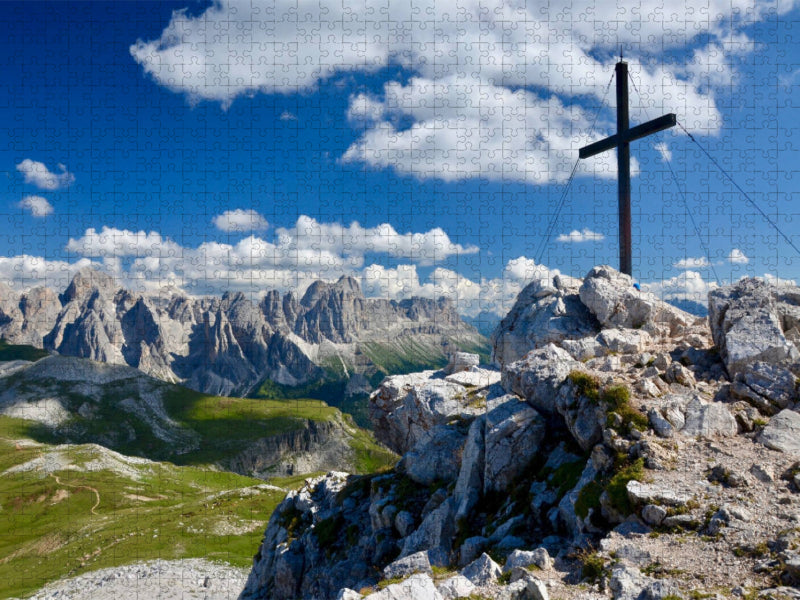 Petz heißt der Gipfel des Schlern: toller Blick auf den Rosengarten - CALVENDO Foto-Puzzle'