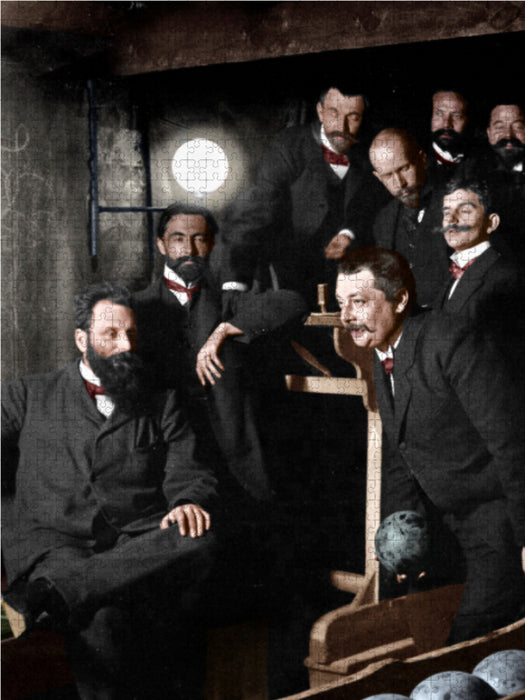 Berlin - men at bowling evening around 1895 (Heinrich Zille) - CALVENDO photo puzzle 