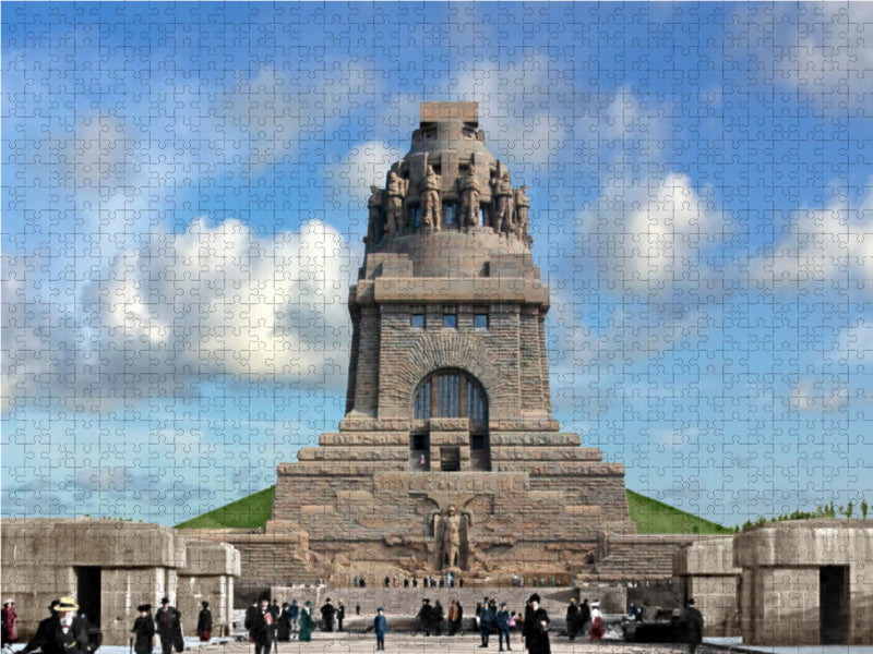 Leipzig - Völkerschlacht-Denkmal 2000 Teile Puzzle quer - CALVENDO Foto-Puzzle'