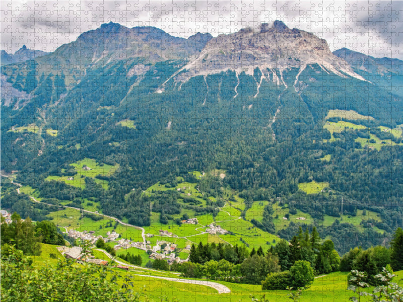 Blick ins Tal 2000 Teile Puzzle quer - CALVENDO Foto-Puzzle'
