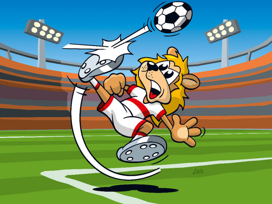 Fussball Löwe! - CALVENDO Foto-Puzzle'
