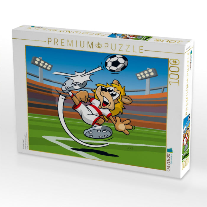 Fussball Löwe! - CALVENDO Foto-Puzzle'
