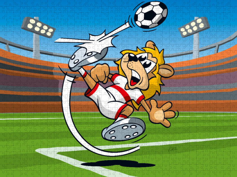 Fussball Löwe! - CALVENDO Foto-Puzzle'