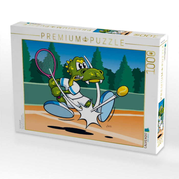 Tennis Krokodil! - CALVENDO Foto-Puzzle'