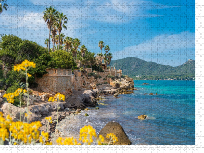 Strand bei Cala Millor Mallorca - CALVENDO Foto-Puzzle'
