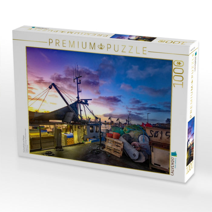 Fischereihafen am Morgen - CALVENDO Foto-Puzzle'