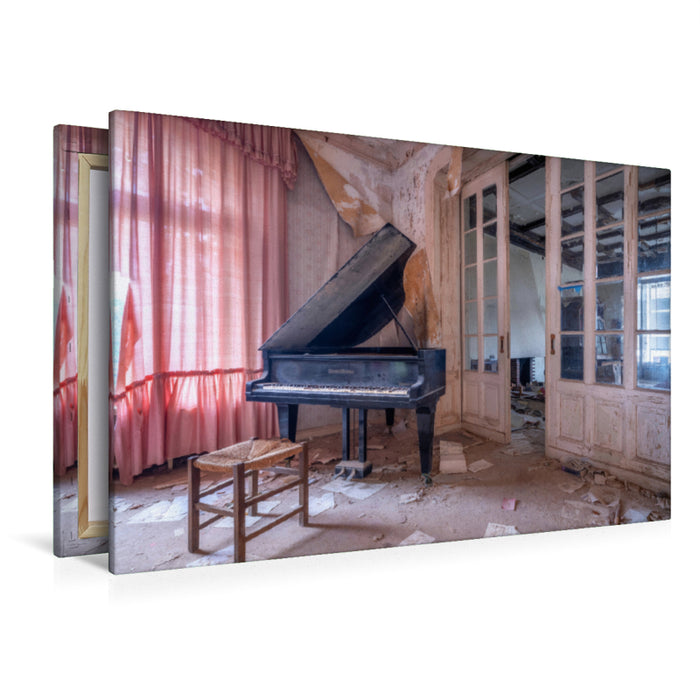 Premium Textil-Leinwand Das schwarze Klavier