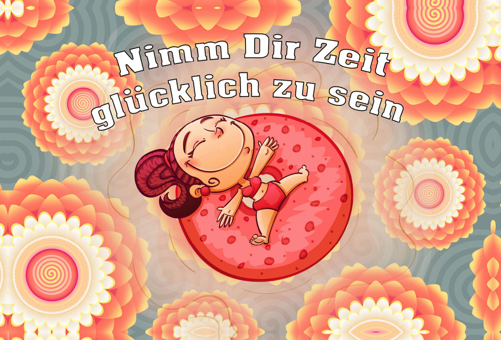Premium Textil-Leinwand Nimm Dir Zeit glücklich zu sein