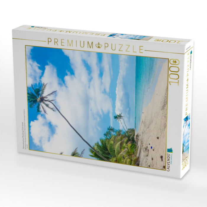 Palmenstrand auf Rarotonga Cook Islands - CALVENDO Foto-Puzzle'