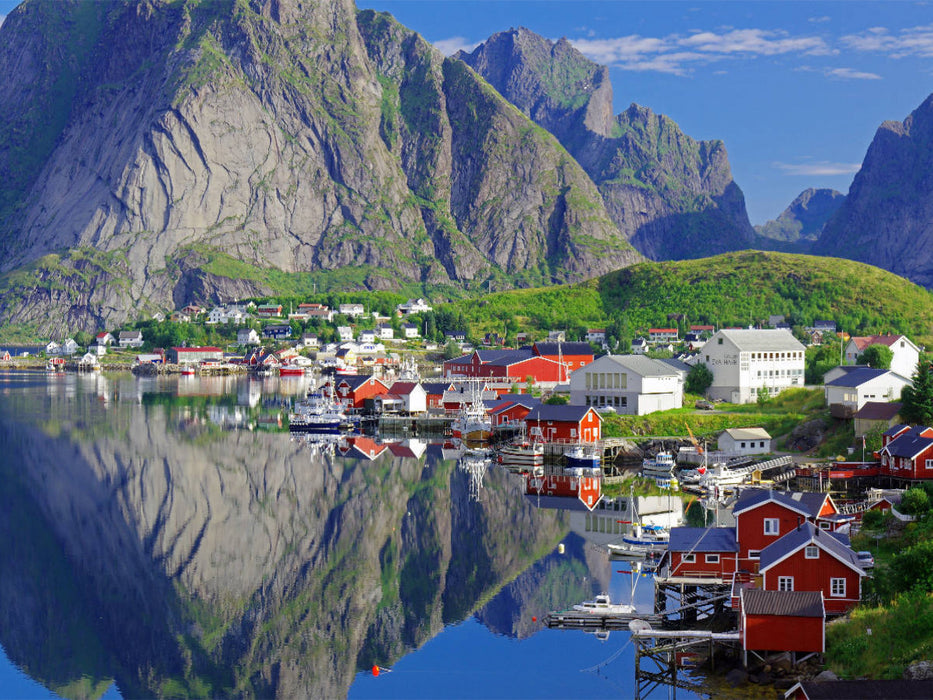 Norwegen: Das Fischerdorf Reine - CALVENDO Foto-Puzzle'