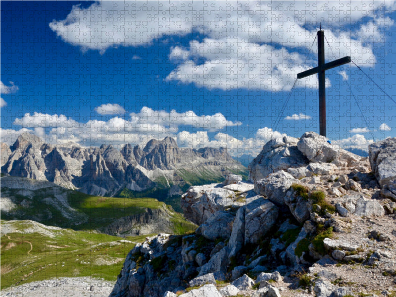 Petz heißt der Gipfel des Schlern: toller Blick auf den Rosengarten 2000 Teile Puzzle quer - CALVENDO Foto-Puzzle'