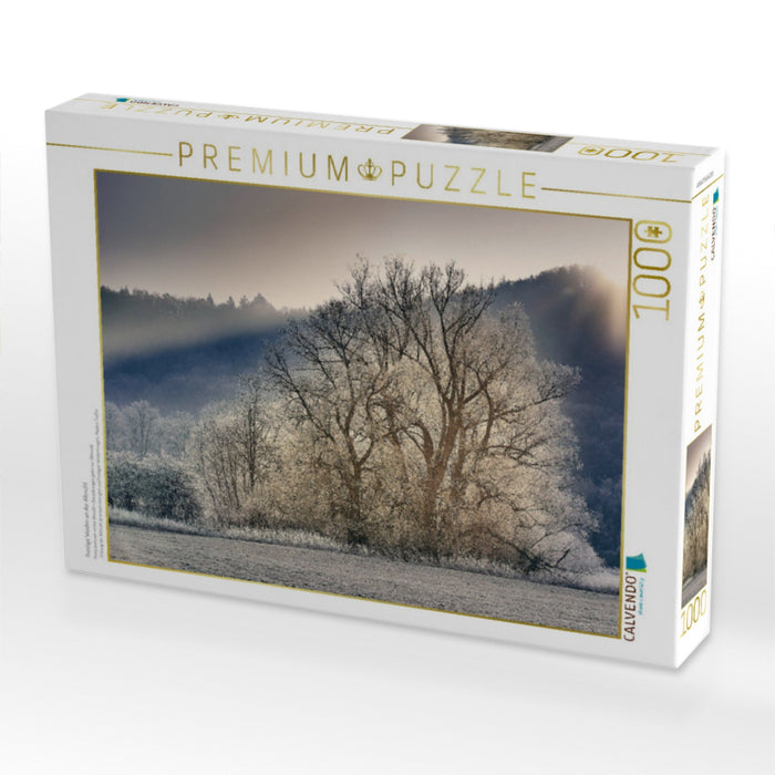 Frostige Weiden an der Altmühl - CALVENDO Foto-Puzzle'