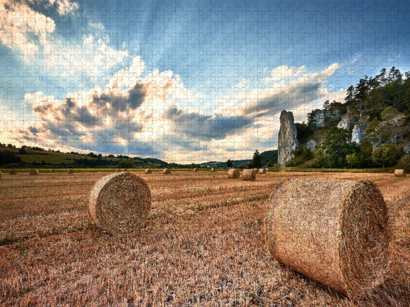 Nach der Ernte am Burgsteinfelsen - CALVENDO Foto-Puzzle'