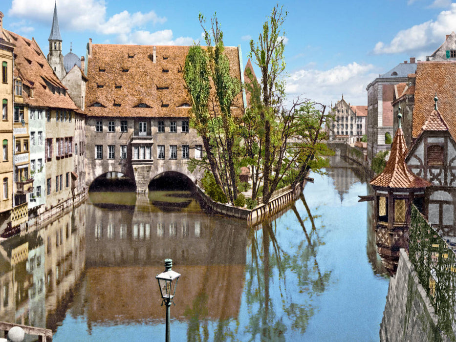 Nürnberg - Heilig Geistspital um 1900 - CALVENDO Foto-Puzzle'