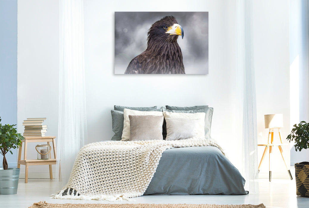 Premium textile canvas Premium textile canvas 120 cm x 80 cm landscape sea eagle 