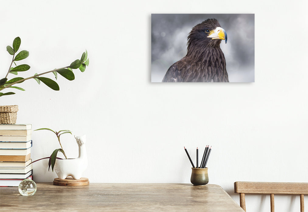 Premium textile canvas Premium textile canvas 120 cm x 80 cm landscape sea eagle 