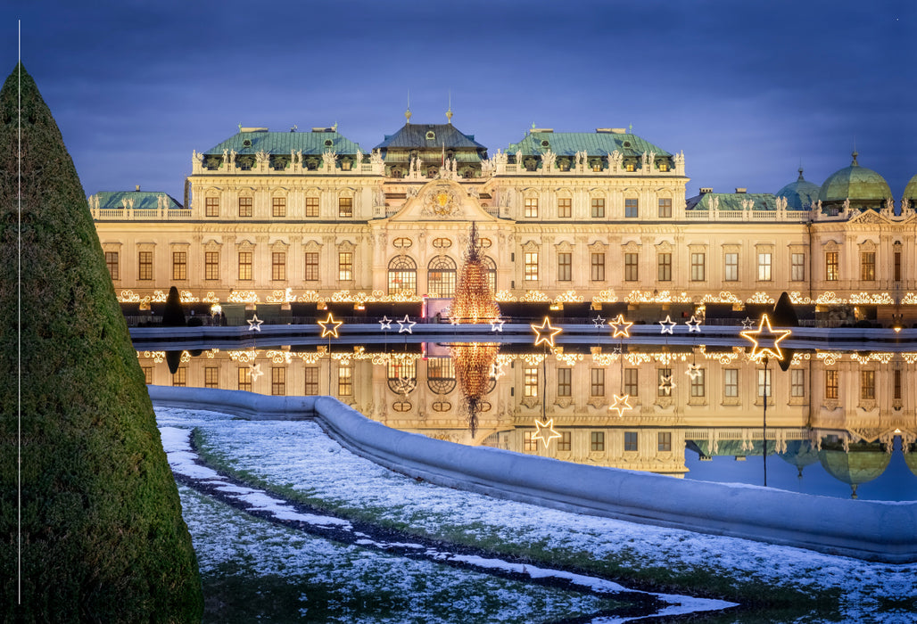 Premium Textil-Leinwand Schloss Belvedere