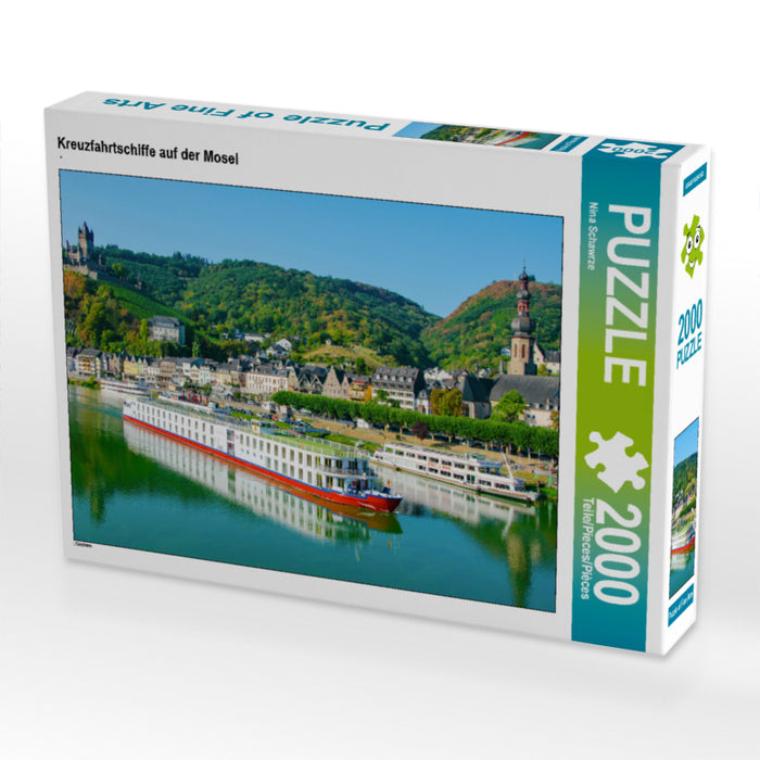 Kreuzfahrtschiffe auf der Mosel 2000 Teile Puzzle quer - CALVENDO Foto-Puzzle'