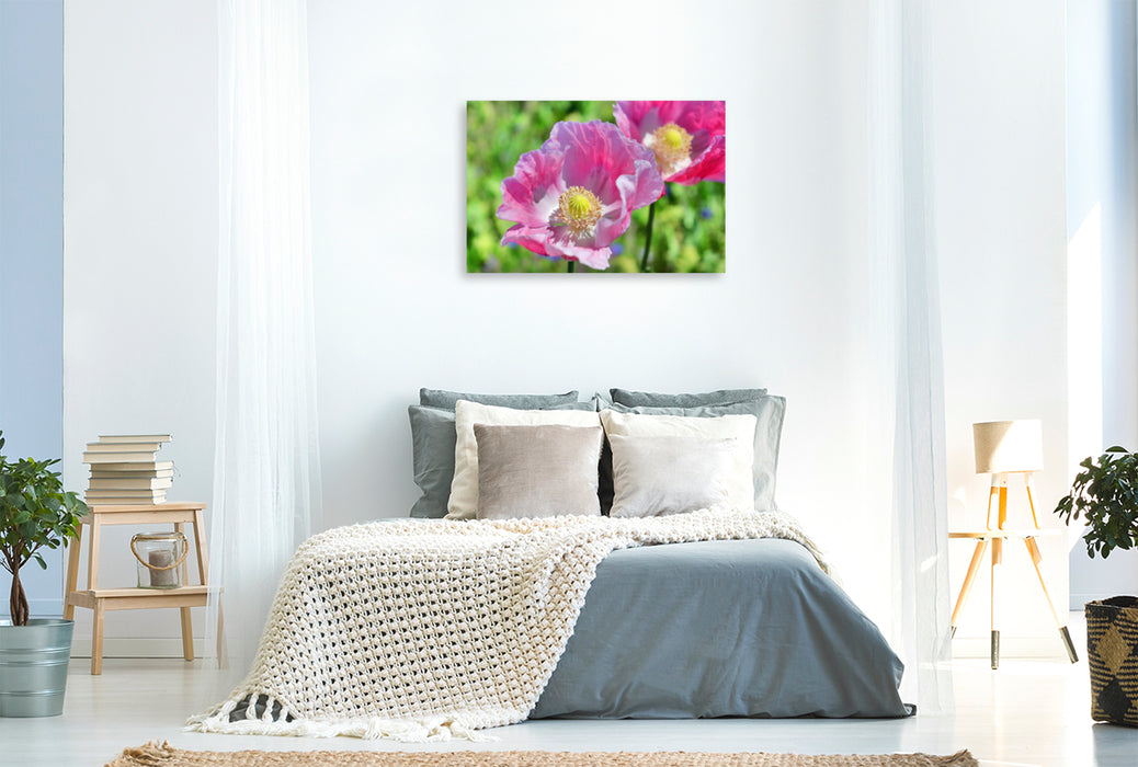 Premium textile canvas Premium textile canvas 120 cm x 80 cm landscape poppy portrait 