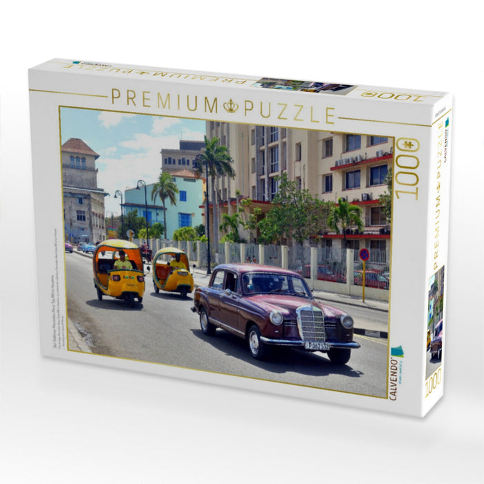 Der Oldtimer Mercedes-Benz Typ 180 in Havanna - CALVENDO Foto-Puzzle'