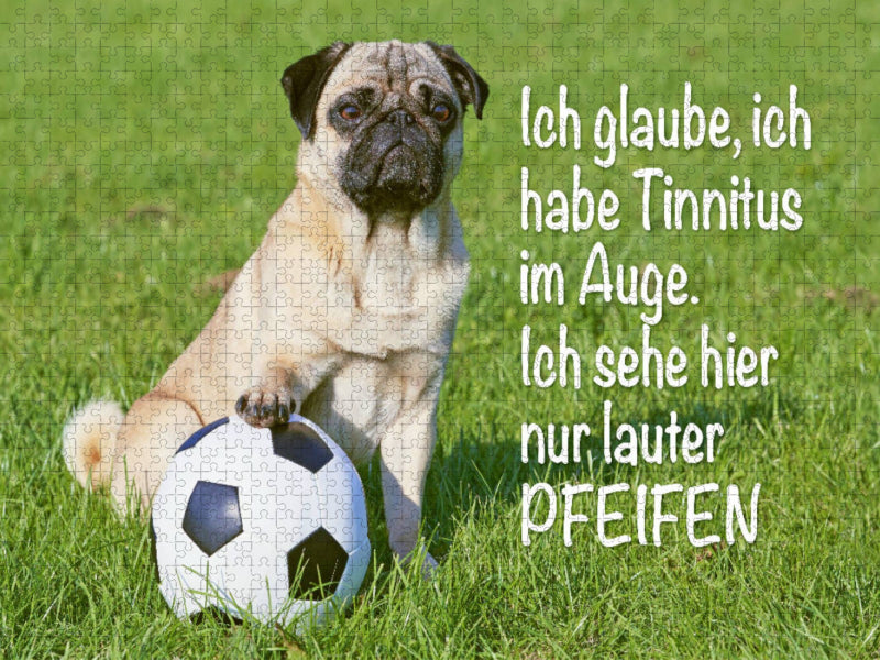 Ich glaube, ich habe Tinnitus im Auge. Ich sehe hier nur lauter Pfeifen. - CALVENDO Foto-Puzzle'