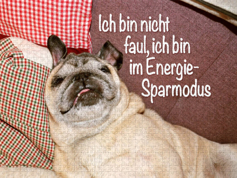 Ich bin nicht faul, ich bin im Energie-Sparmodus. - CALVENDO Foto-Puzzle'