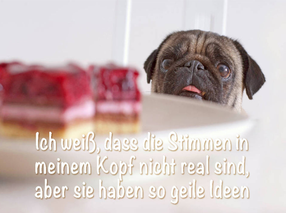 Ich weiß, dass die Stimmen in meinem Kopf nicht real sind, aber Sie haben so geile Ideen. - CALVENDO Foto-Puzzle'
