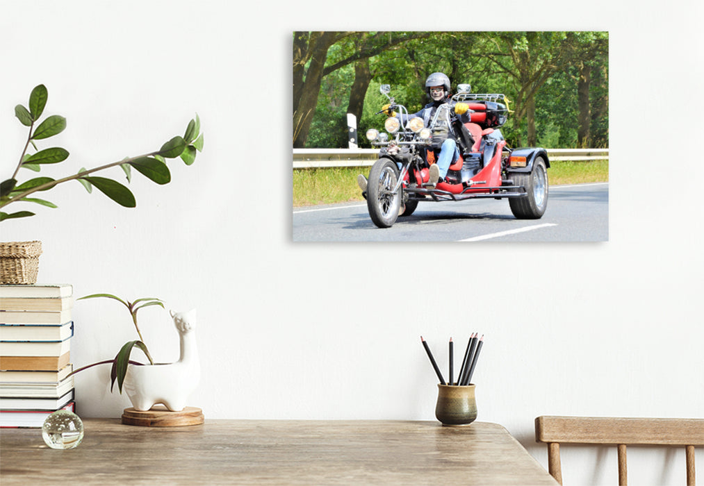 Premium textile canvas Premium textile canvas 120 cm x 80 cm landscape WOLF Trike 