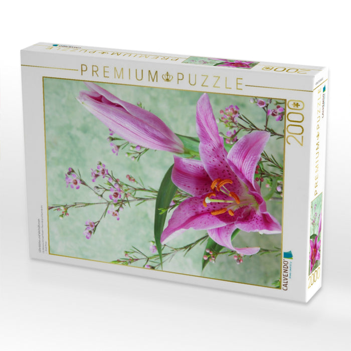 Lilienblüten und Wachsblumen - CALVENDO Foto-Puzzle'