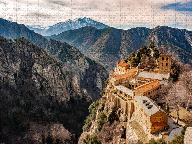 Auszeit im Kloster: Saint-Martin-de-Canigou - CALVENDO Foto-Puzzle'