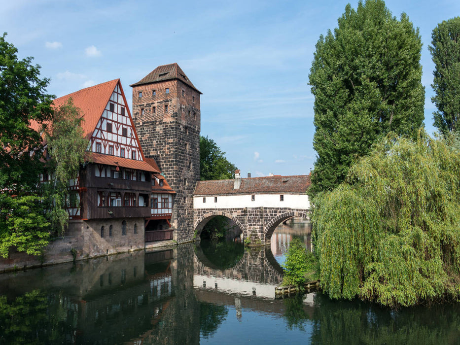 Weinstadel und Henkerbrücke an der Pegnitz - CALVENDO Foto-Puzzle'