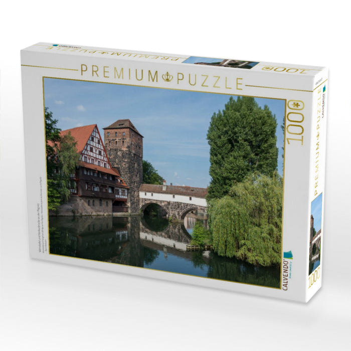 Weinstadel und Henkerbrücke an der Pegnitz - CALVENDO Foto-Puzzle'