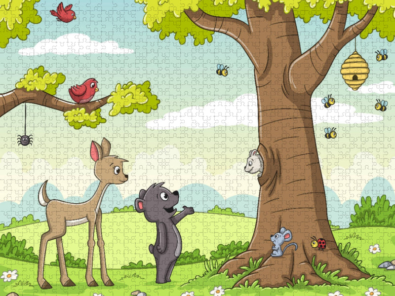 Tiere des Waldes - CALVENDO Foto-Puzzle'