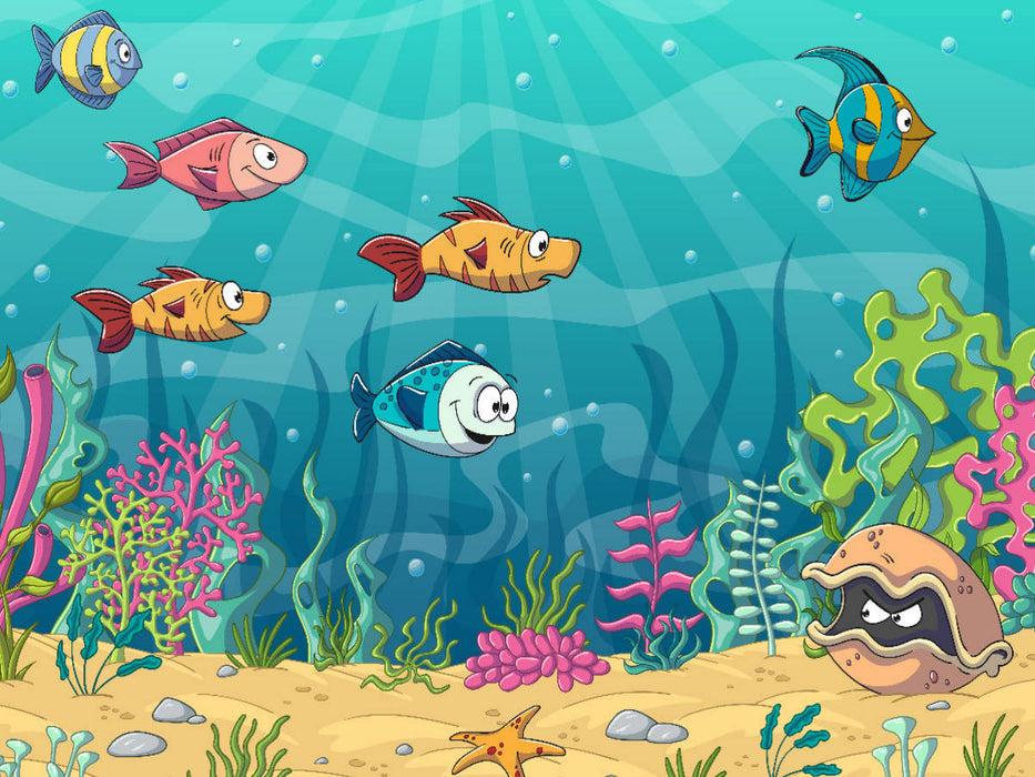 Lustige Fische in einer Unterwasserlandschaft - CALVENDO Foto-Puzzle'