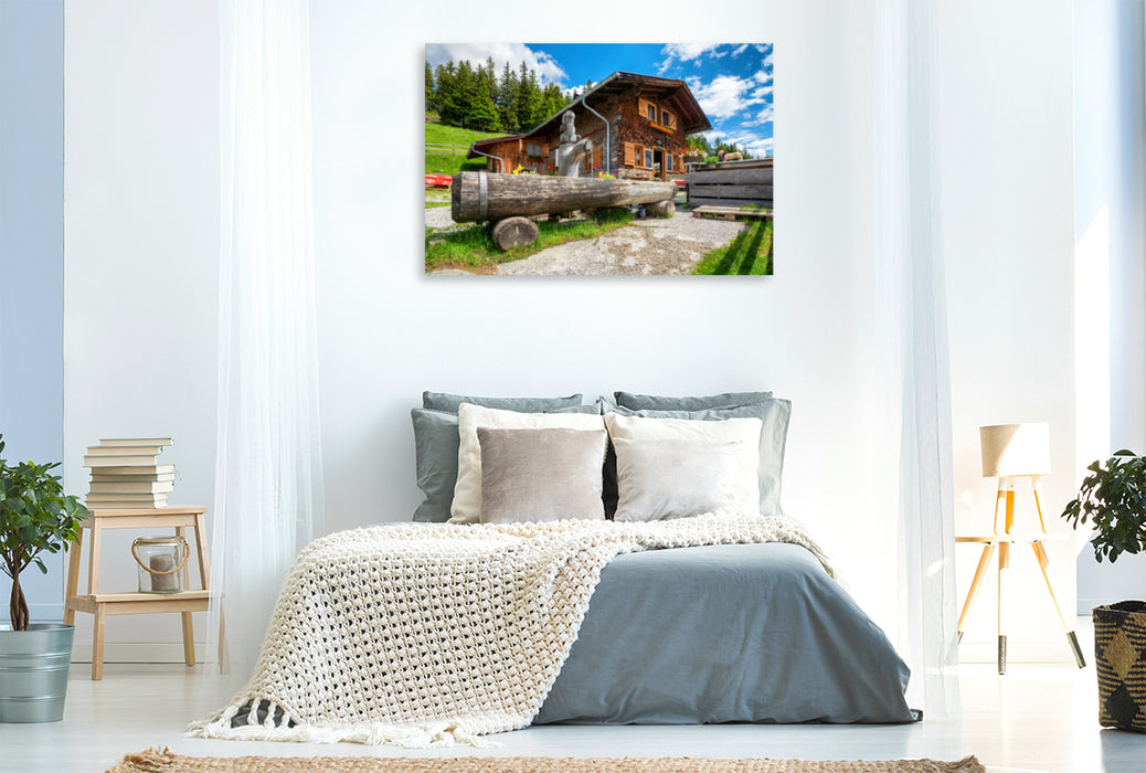 Premium textile canvas Premium textile canvas 120 cm x 80 cm landscape A motif from the calendar Innsbruck - city in the Alps 