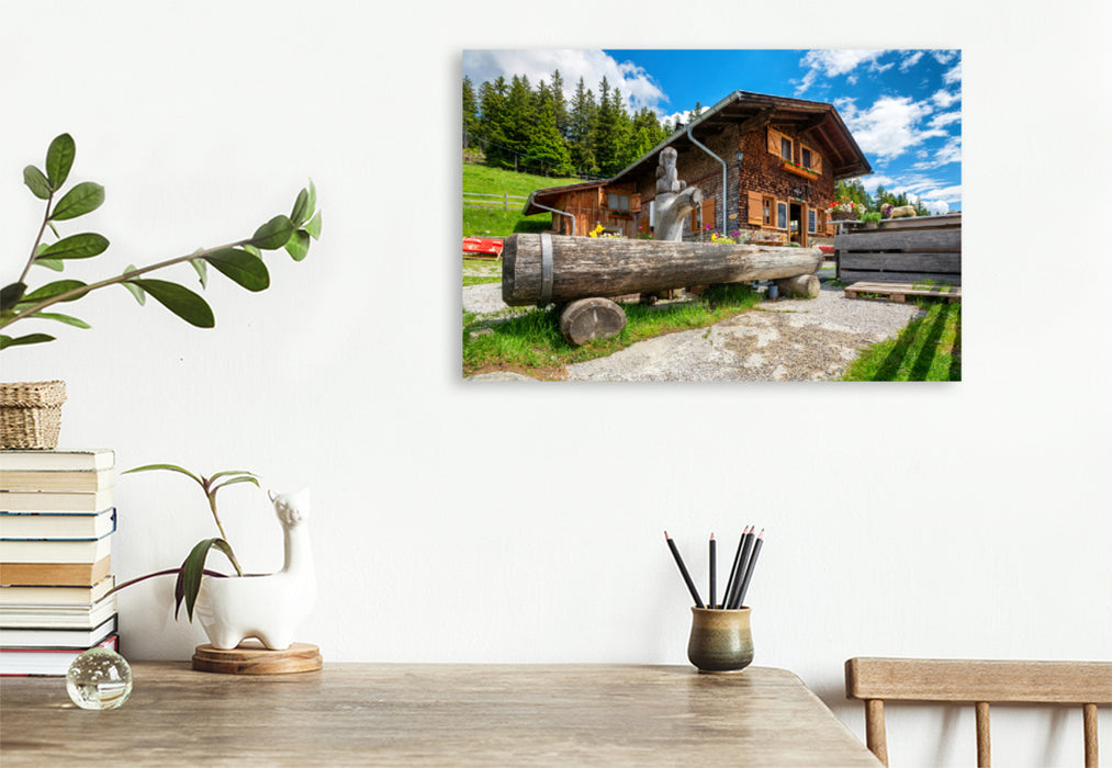 Premium textile canvas Premium textile canvas 120 cm x 80 cm landscape A motif from the calendar Innsbruck - city in the Alps 