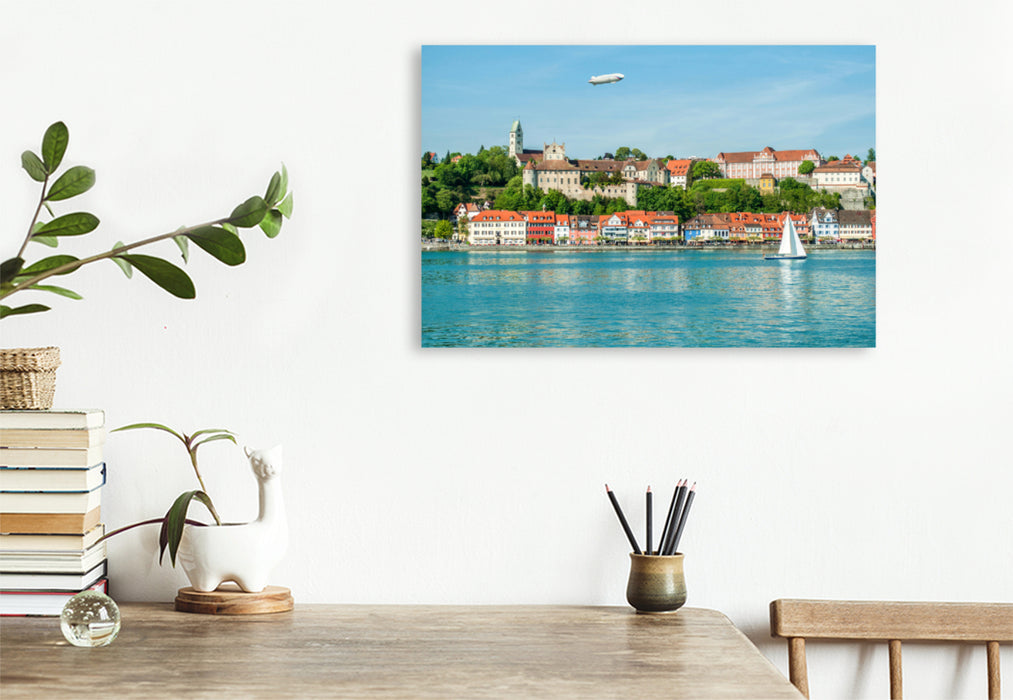 Premium textile canvas Premium textile canvas 120 cm x 80 cm across A motif from the calendar Along Lake Constance 