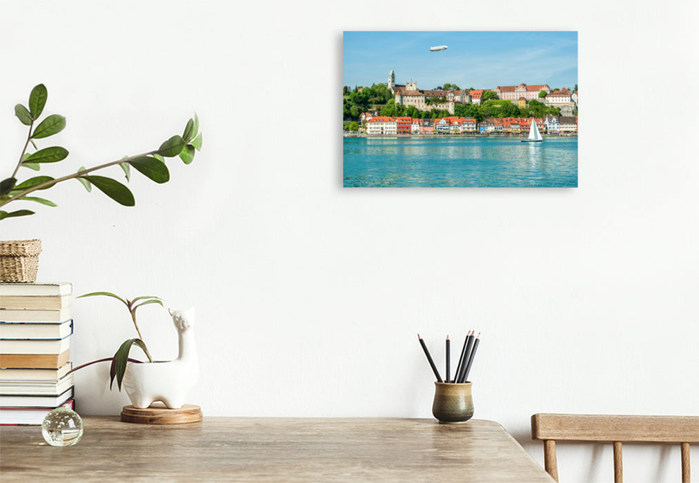 Premium textile canvas Premium textile canvas 120 cm x 80 cm across A motif from the calendar Along Lake Constance 