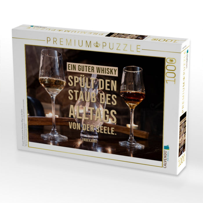 Ein guter Whisky spült den Staub des Alltags von der Seele. - CALVENDO Foto-Puzzle'