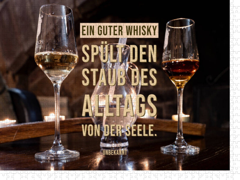 Ein guter Whisky spült den Staub des Alltags von der Seele. - CALVENDO Foto-Puzzle'