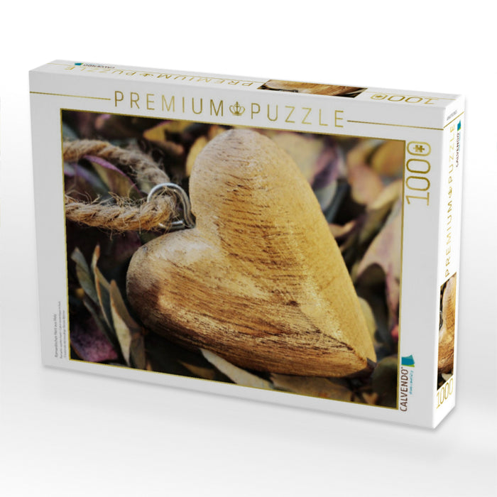 Romantisches Herz aus Holz - CALVENDO Foto-Puzzle'