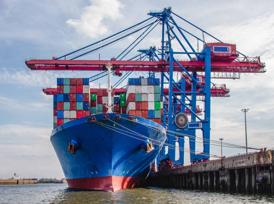 Container-Riese am Terminal - CALVENDO Foto-Puzzle'