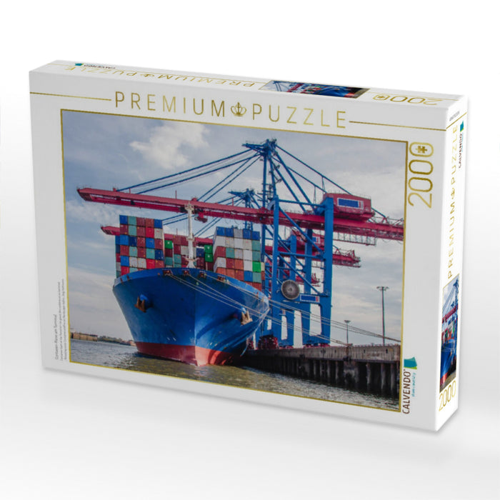 Container-Riese am Terminal - CALVENDO Foto-Puzzle'